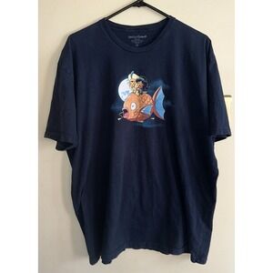 Tee Turtle Pokemon Size 2XL  Magikarp Aladdin mashup Shirt Disney XXL Cotton